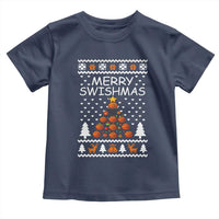 Basketball Merry Swishmas Toddler T Shirt Christmas Tree Sports - Wonder Print Shop