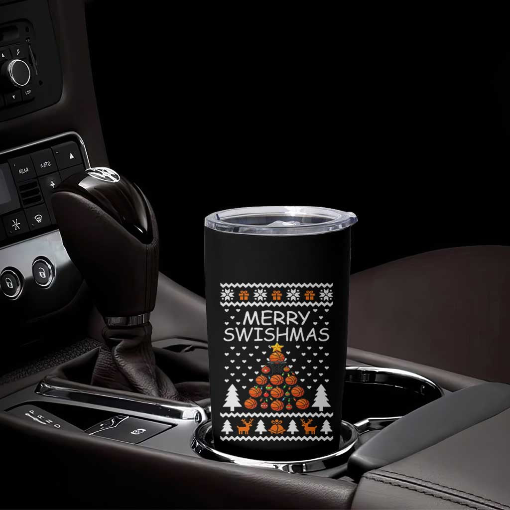 Basketball Merry Swishmas Tumbler Cup Christmas Tree Sports