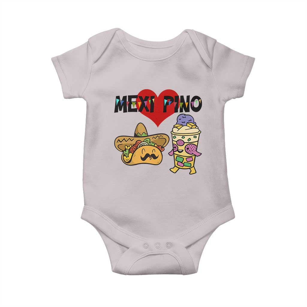 Mexican Filipino Food Lover Baby Onesie Tacos Lover And Halo Halo - Wonder Print Shop