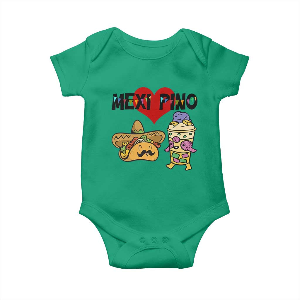 Mexican Filipino Food Lover Baby Onesie Tacos Lover And Halo Halo - Wonder Print Shop