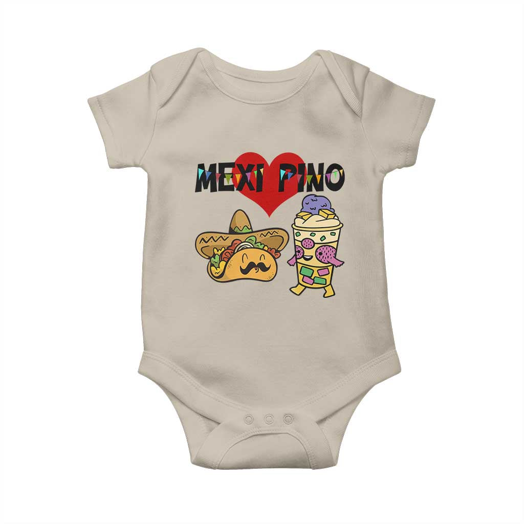 Mexican Filipino Food Lover Baby Onesie Tacos Lover And Halo Halo - Wonder Print Shop