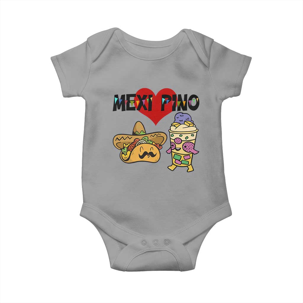 Mexican Filipino Food Lover Baby Onesie Tacos Lover And Halo Halo - Wonder Print Shop