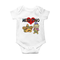 Mexican Filipino Food Lover Baby Onesie Tacos Lover And Halo Halo - Wonder Print Shop