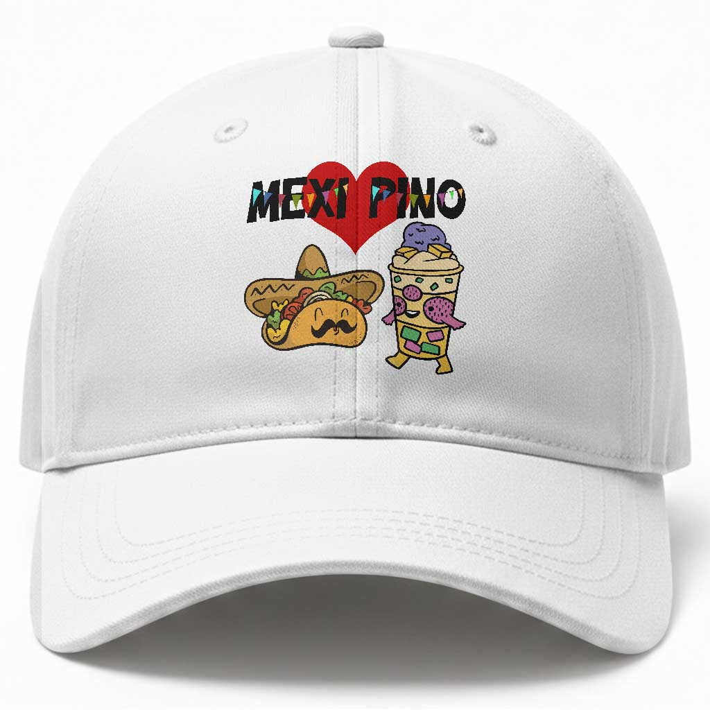 Mexican Filipino Food Lover Baseball Cap Tacos Lover And Halo Halo