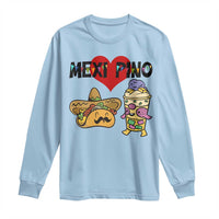 Mexican Filipino Food Lover Long Sleeve Shirt Tacos Lover And Halo Halo - Wonder Print Shop
