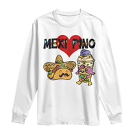 Mexican Filipino Food Lover Long Sleeve Shirt Tacos Lover And Halo Halo - Wonder Print Shop
