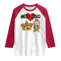 Mexican Filipino Food Lover Raglan Shirt Tacos Lover And Halo Halo - Wonder Print Shop