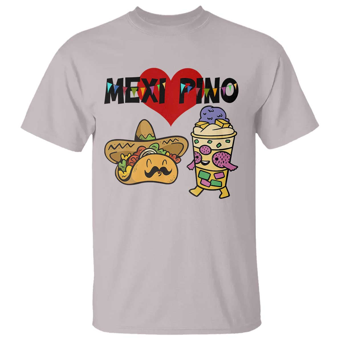 Mexican Filipino Food Lover T Shirt Tacos Lover And Halo Halo - Wonder Print Shop