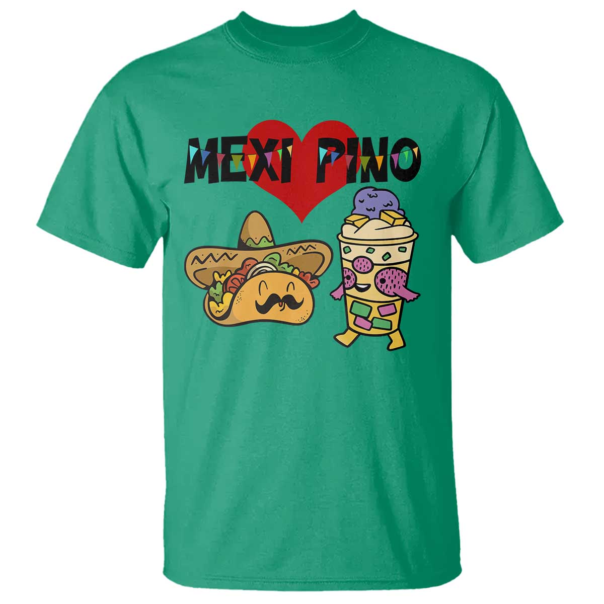 Mexican Filipino Food Lover T Shirt Tacos Lover And Halo Halo - Wonder Print Shop