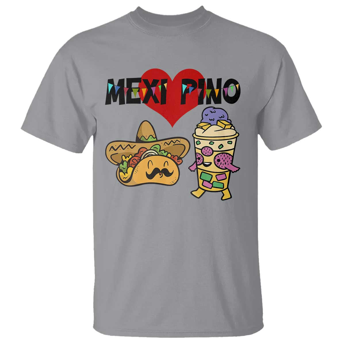 Mexican Filipino Food Lover T Shirt Tacos Lover And Halo Halo - Wonder Print Shop