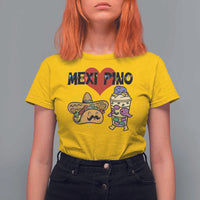 Mexican Filipino Food Lover T Shirt For Women Tacos Lover And Halo Halo - Wonder Print Shop