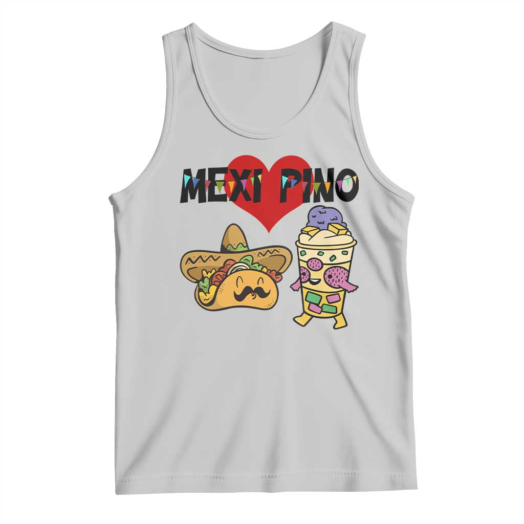 Mexican Filipino Food Lover Tank Top Tacos Lover And Halo Halo - Wonder Print Shop