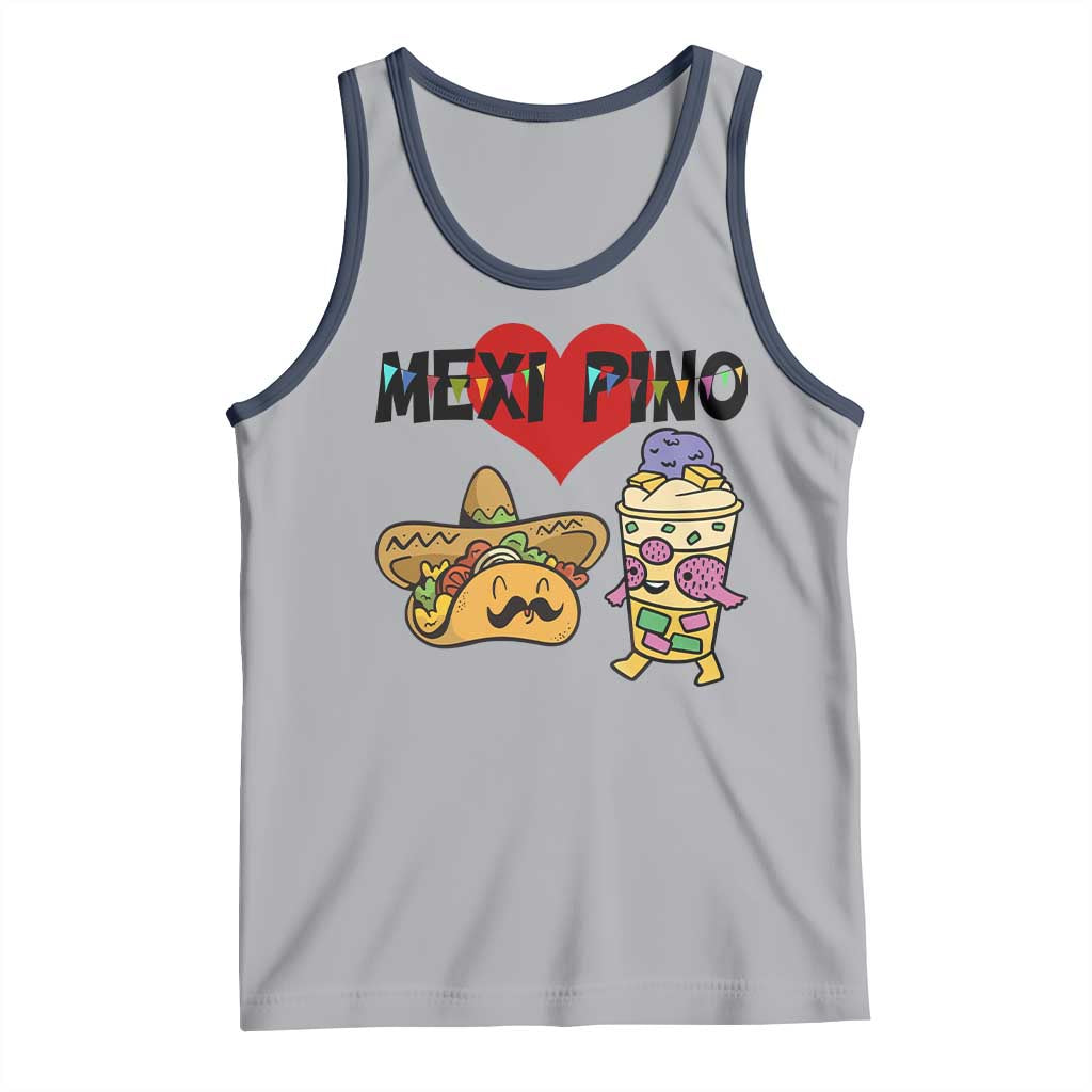 Mexican Filipino Food Lover Tank Top Tacos Lover And Halo Halo - Wonder Print Shop