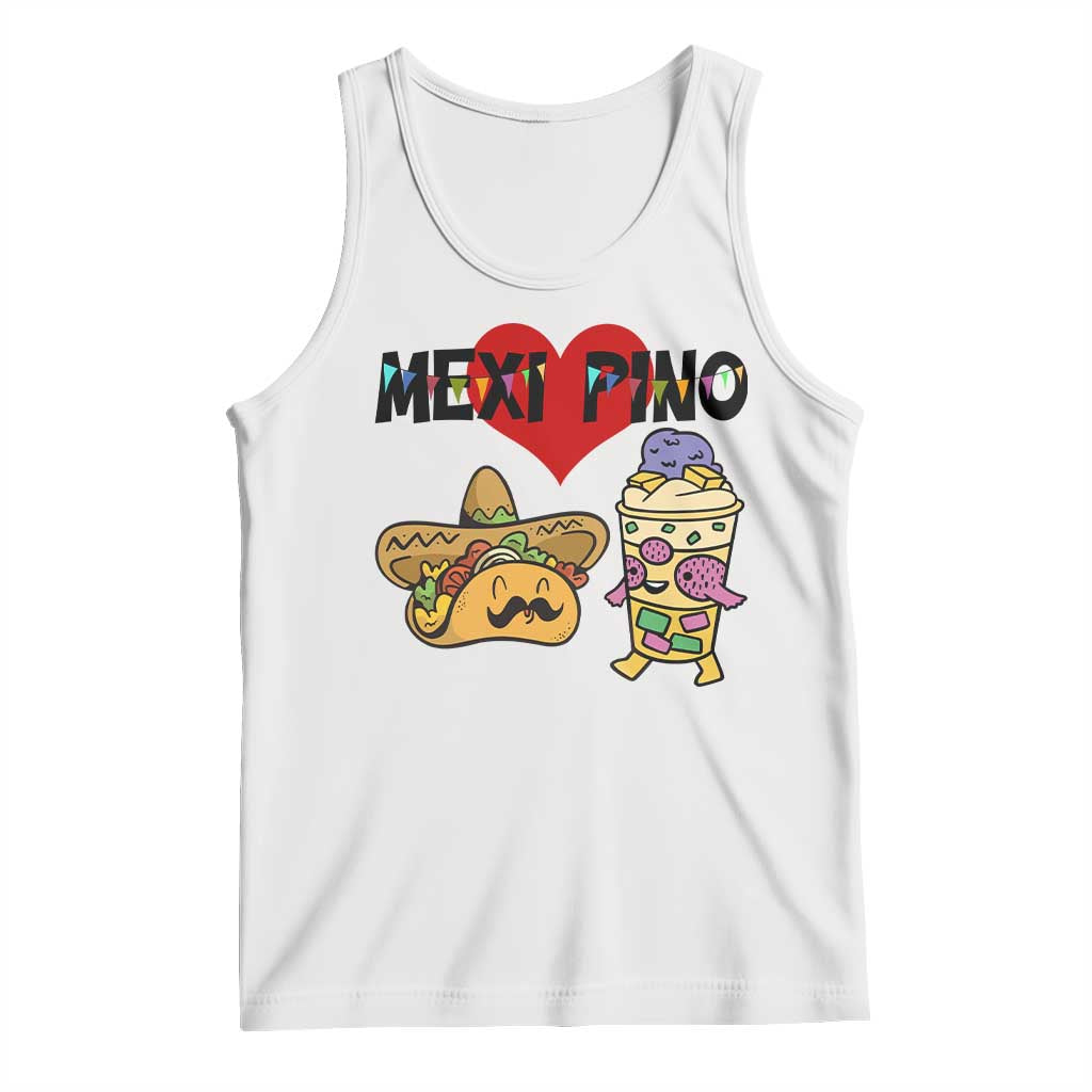 Mexican Filipino Food Lover Tank Top Tacos Lover And Halo Halo - Wonder Print Shop