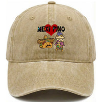 Mexican Filipino Food Lover Washed Cotton Baseball Cap Tacos Lover And Halo Halo