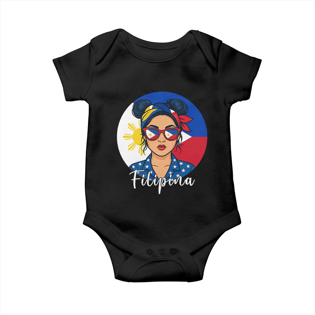 Philippines Girl Filipina Baby Onesie Flag Filipino Pride - Wonder Print Shop