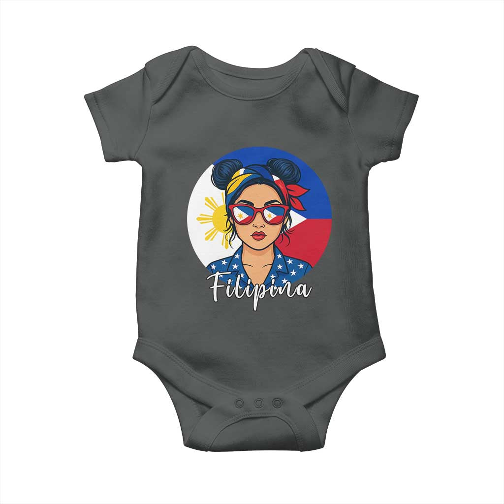 Philippines Girl Filipina Baby Onesie Flag Filipino Pride - Wonder Print Shop