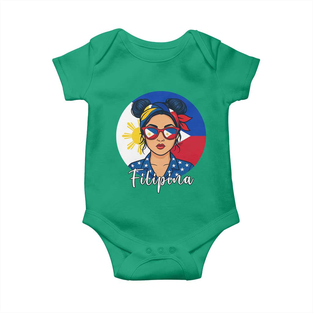 Philippines Girl Filipina Baby Onesie Flag Filipino Pride - Wonder Print Shop