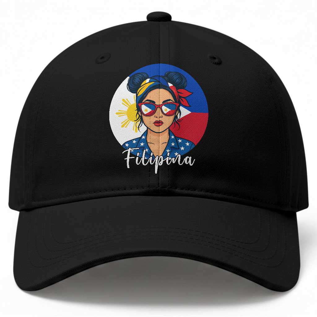 Philippines Girl Filipina Baseball Cap Flag Filipino Pride