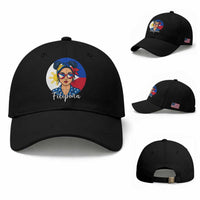 Philippines Girl Filipina Baseball Cap Flag Filipino Pride