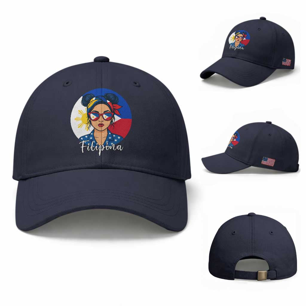 Philippines Girl Filipina Baseball Cap Flag Filipino Pride
