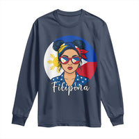 Philippines Girl Filipina Long Sleeve Shirt Flag Filipino Pride - Wonder Print Shop