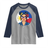 Philippines Girl Raglan Shirt Filipina Philippines Flag Filipino Pride - Wonder Print Shop