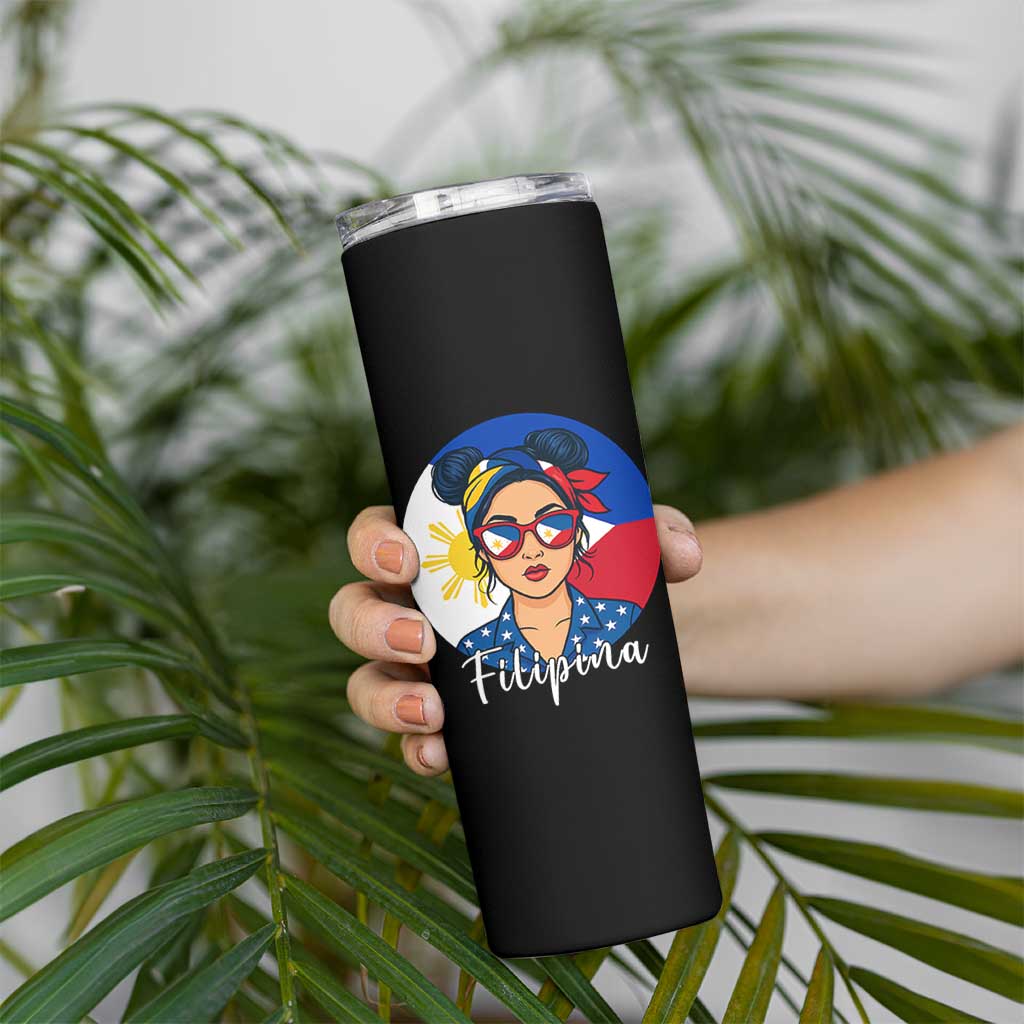 Philippines Girl Skinny Tumbler Filipina Philippines Flag Filipino Pride