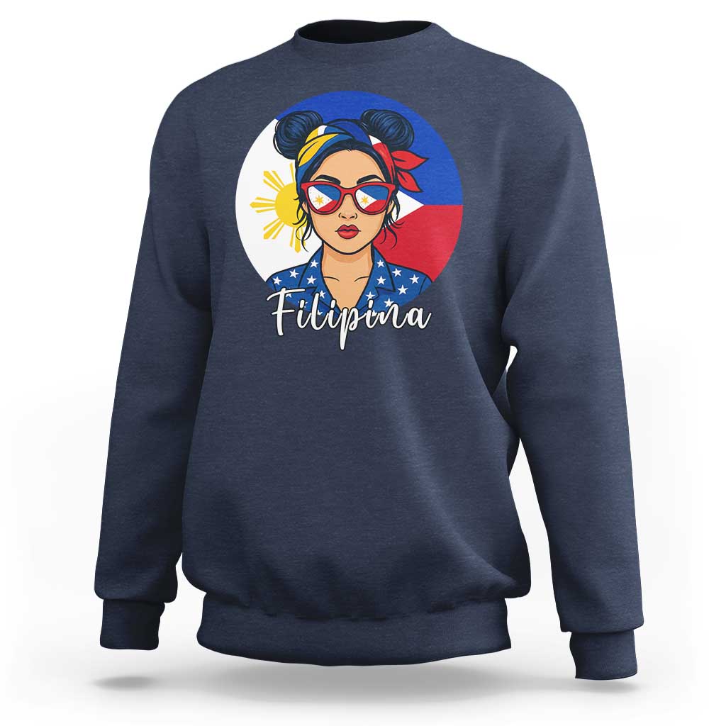 Philippines Girl Filipina Sweatshirt Flag Filipino Pride - Wonder Print Shop