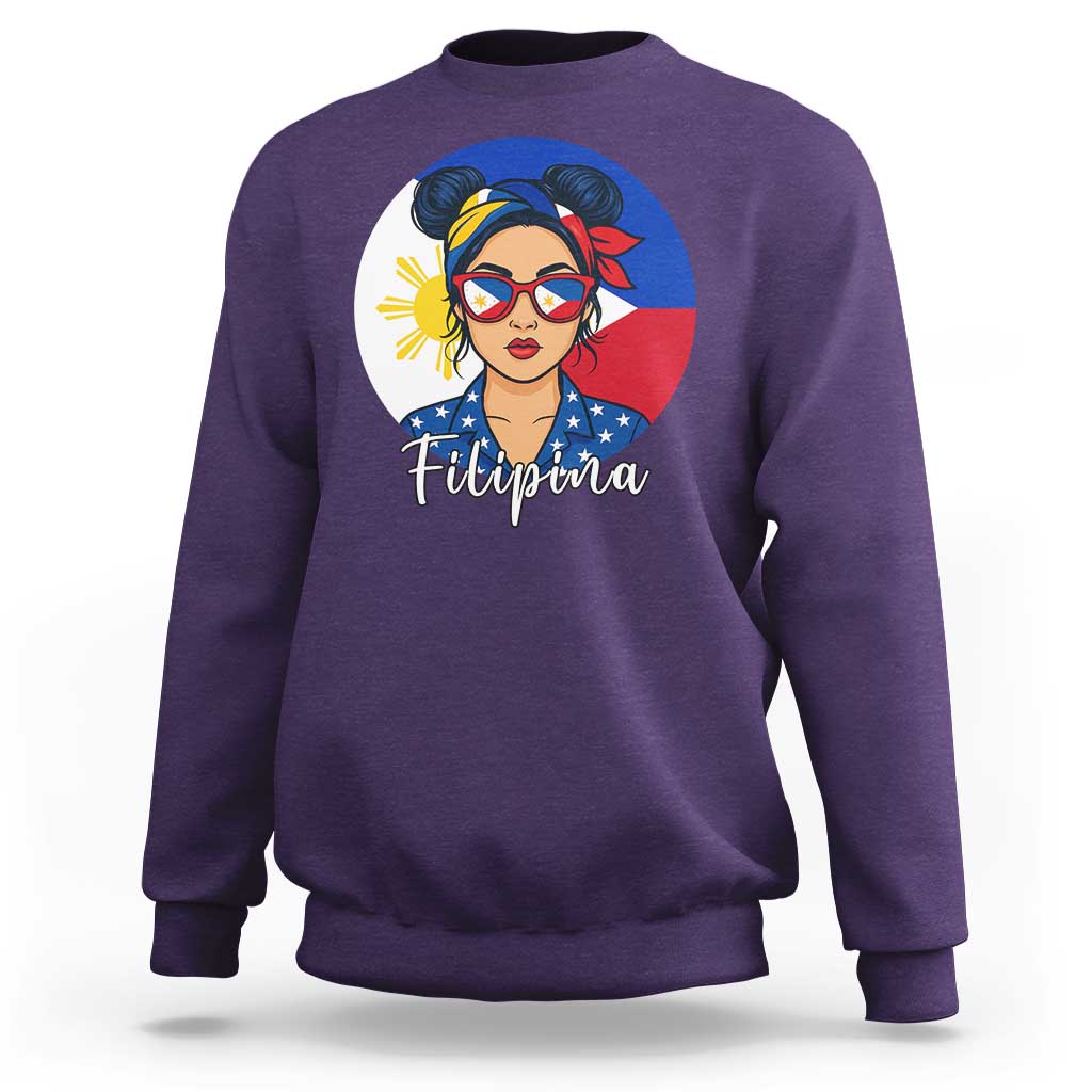 Philippines Girl Filipina Sweatshirt Flag Filipino Pride - Wonder Print Shop