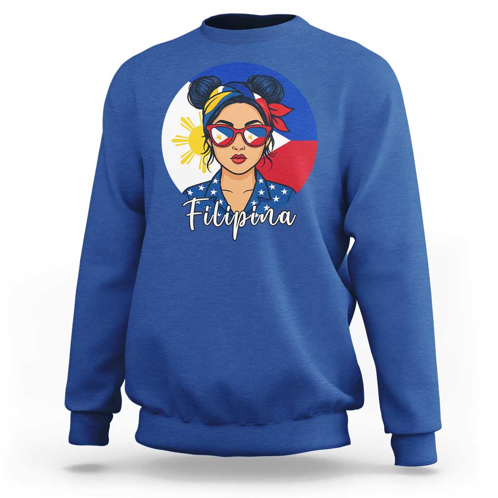 Philippines Girl Filipina Sweatshirt Flag Filipino Pride - Wonder Print Shop