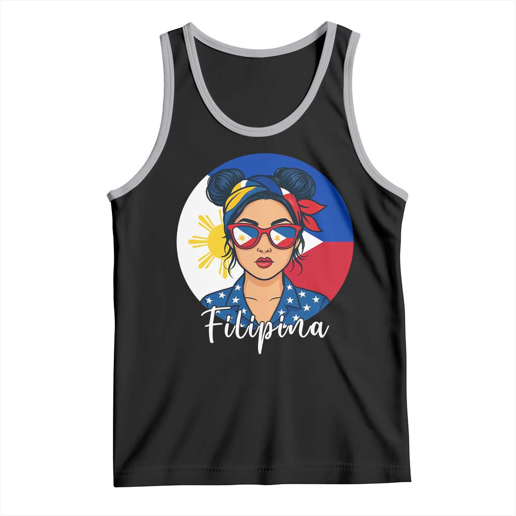 Philippines Girl Tank Top Filipina Philippines Flag Filipino Pride - Wonder Print Shop