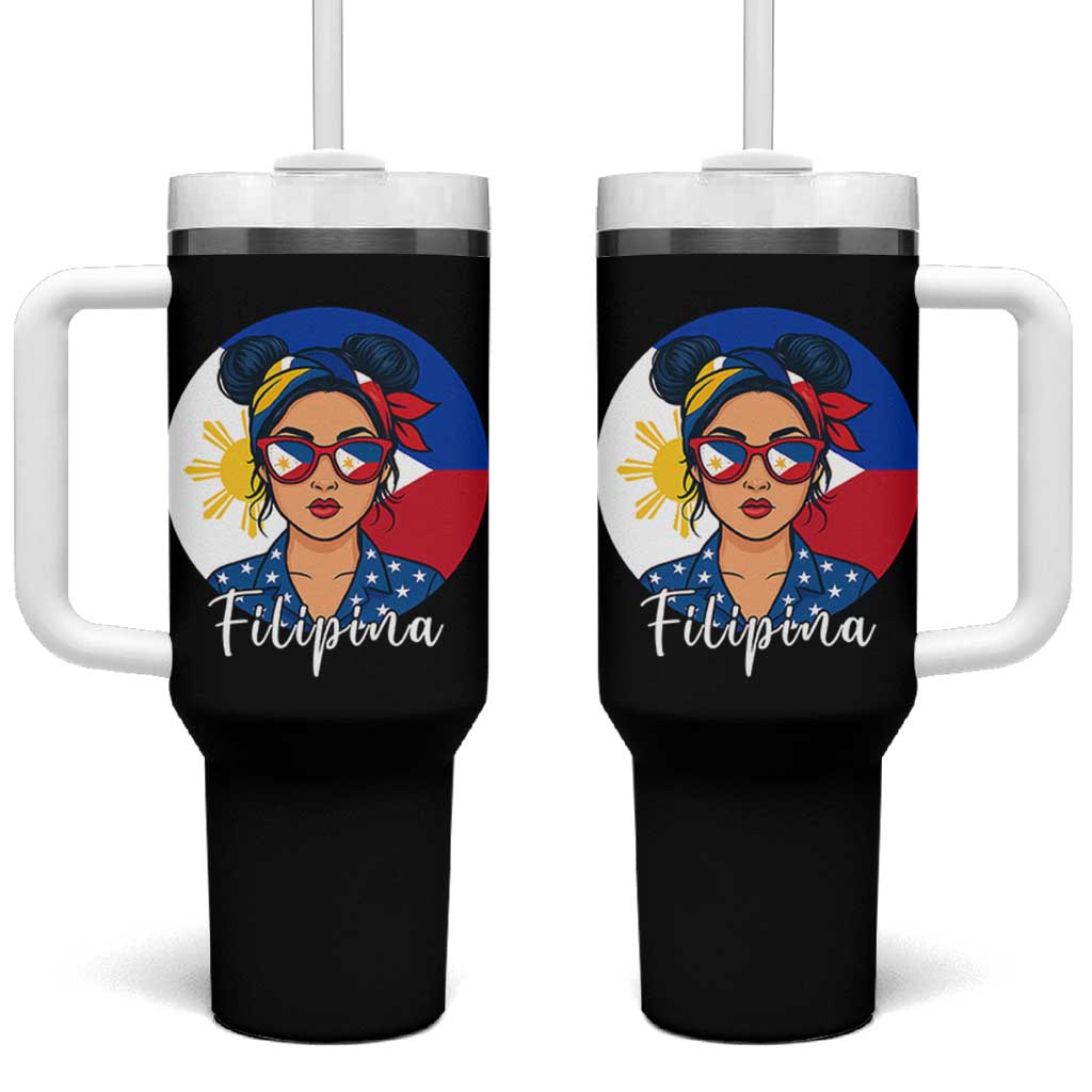 Philippines Girl Tumbler With Handle Filipina Philippines Flag Filipino Pride