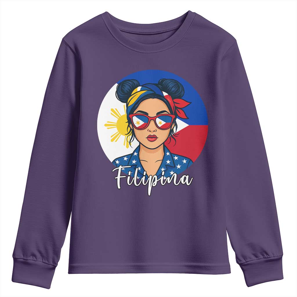 Philippines Girl Filipina Youth Sweatshirt Flag Filipino Pride - Wonder Print Shop