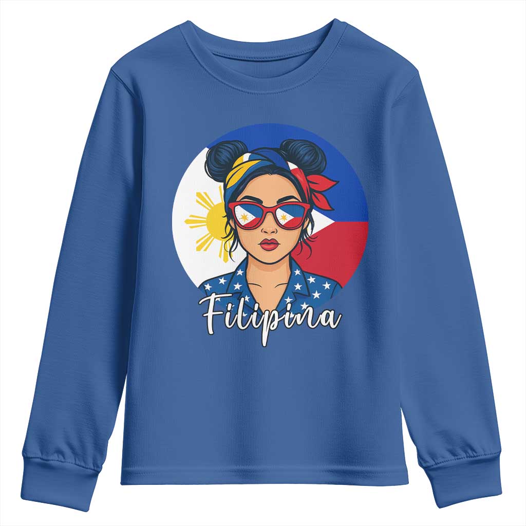 Philippines Girl Filipina Youth Sweatshirt Flag Filipino Pride - Wonder Print Shop