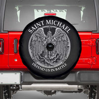 Saint Michael The Archangel Spare Tire Cover Defend Us In Battle Christian Faith - Wonder Print Shop