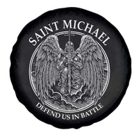 Saint Michael The Archangel Spare Tire Cover Defend Us In Battle Christian Faith - Wonder Print Shop