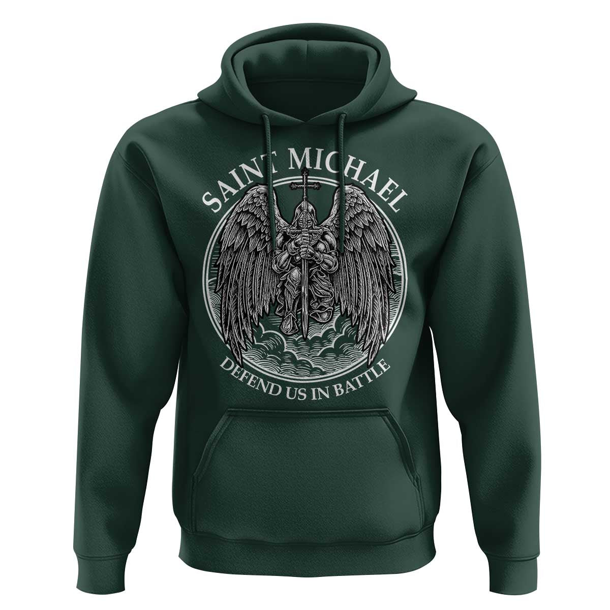 Saint Michael The Archangel Hoodie Defend Us In Battle Christian Faith - Wonder Print Shop