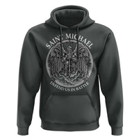 Saint Michael The Archangel Hoodie Defend Us In Battle Christian Faith - Wonder Print Shop