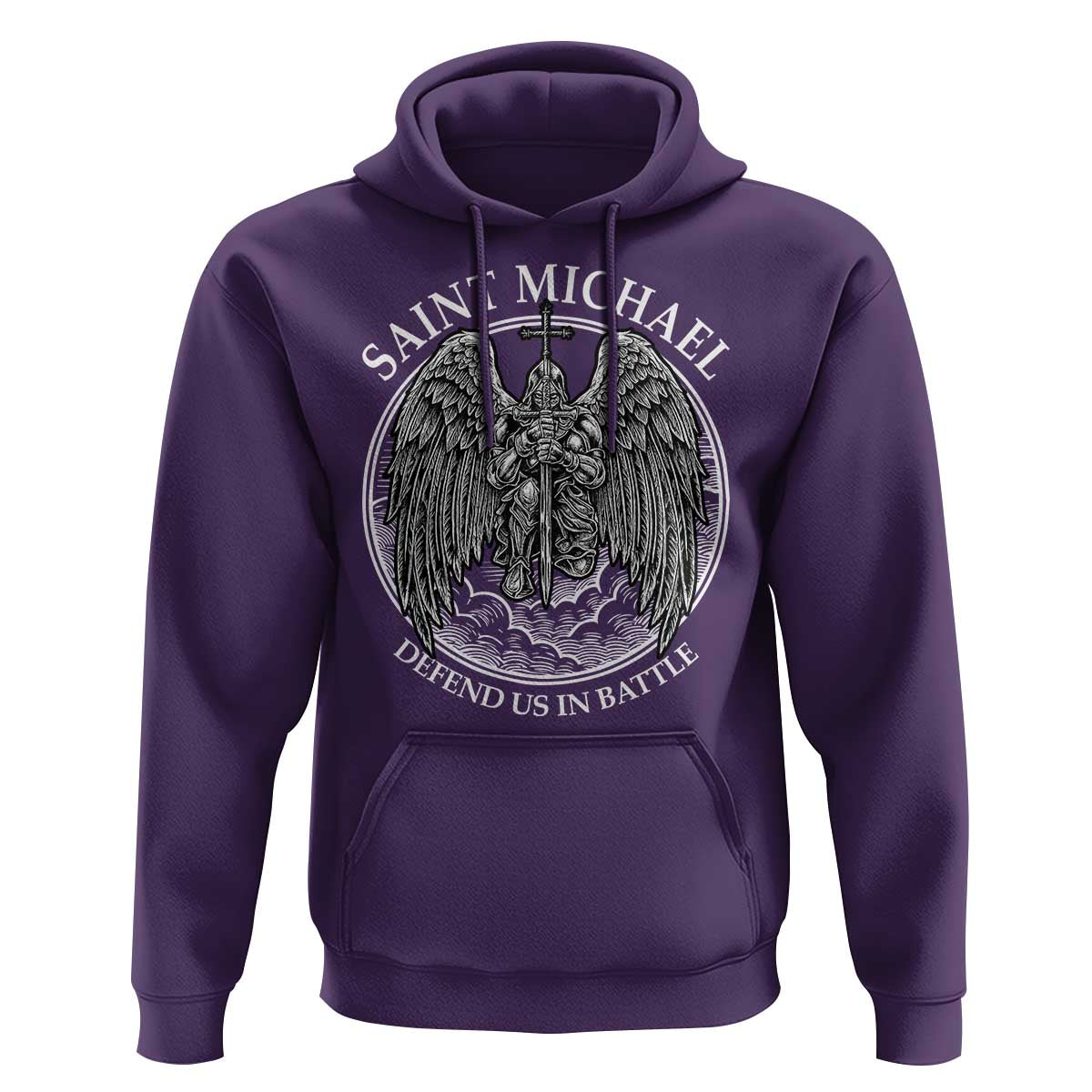 Saint Michael The Archangel Hoodie Defend Us In Battle Christian Faith - Wonder Print Shop