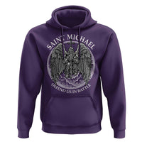 Saint Michael The Archangel Hoodie Defend Us In Battle Christian Faith - Wonder Print Shop