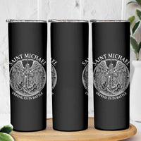 Saint Michael The Archangel Skinny Tumbler Defend Us In Battle Christian Faith