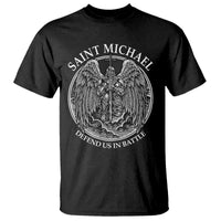 Saint Michael The Archangel T Shirt Defend Us In Battle Christian Faith - Wonder Print Shop