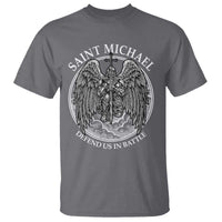Saint Michael The Archangel T Shirt Defend Us In Battle Christian Faith - Wonder Print Shop