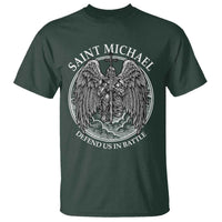 Saint Michael The Archangel T Shirt Defend Us In Battle Christian Faith - Wonder Print Shop