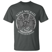 Saint Michael The Archangel T Shirt Defend Us In Battle Christian Faith - Wonder Print Shop