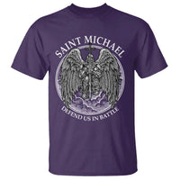 Saint Michael The Archangel T Shirt Defend Us In Battle Christian Faith - Wonder Print Shop