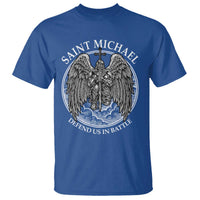 Saint Michael The Archangel T Shirt Defend Us In Battle Christian Faith - Wonder Print Shop