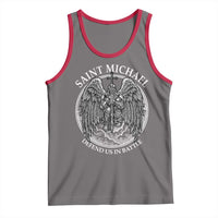 Saint Michael The Archangel Tank Top Defend Us In Battle Christian Faith - Wonder Print Shop