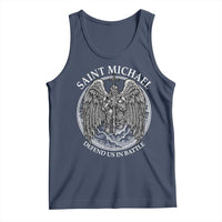 Saint Michael The Archangel Tank Top Defend Us In Battle Christian Faith - Wonder Print Shop